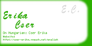 erika cser business card